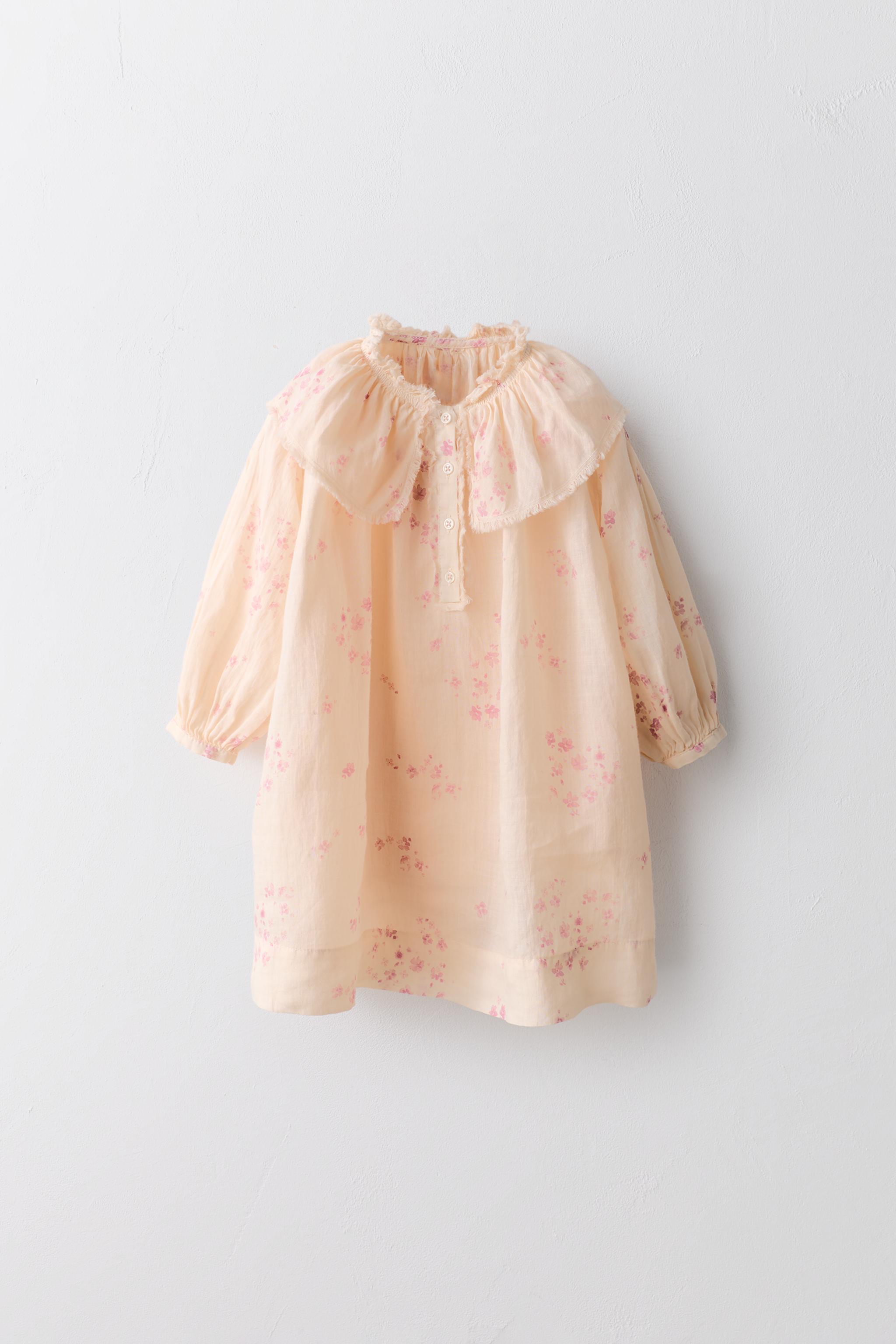 2-5 YEARS/ 100% RAMIE LIMITED EDITION FLORAL DRESS